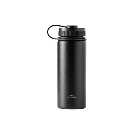 Monoprice Pure Outdoor by Vacuum Sealed 18 fl. oz. Wide-Mouth Water Bottle_ Blk 15322
